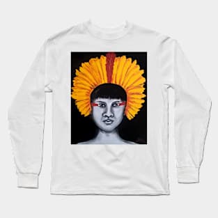 Kayapo Young Man Long Sleeve T-Shirt